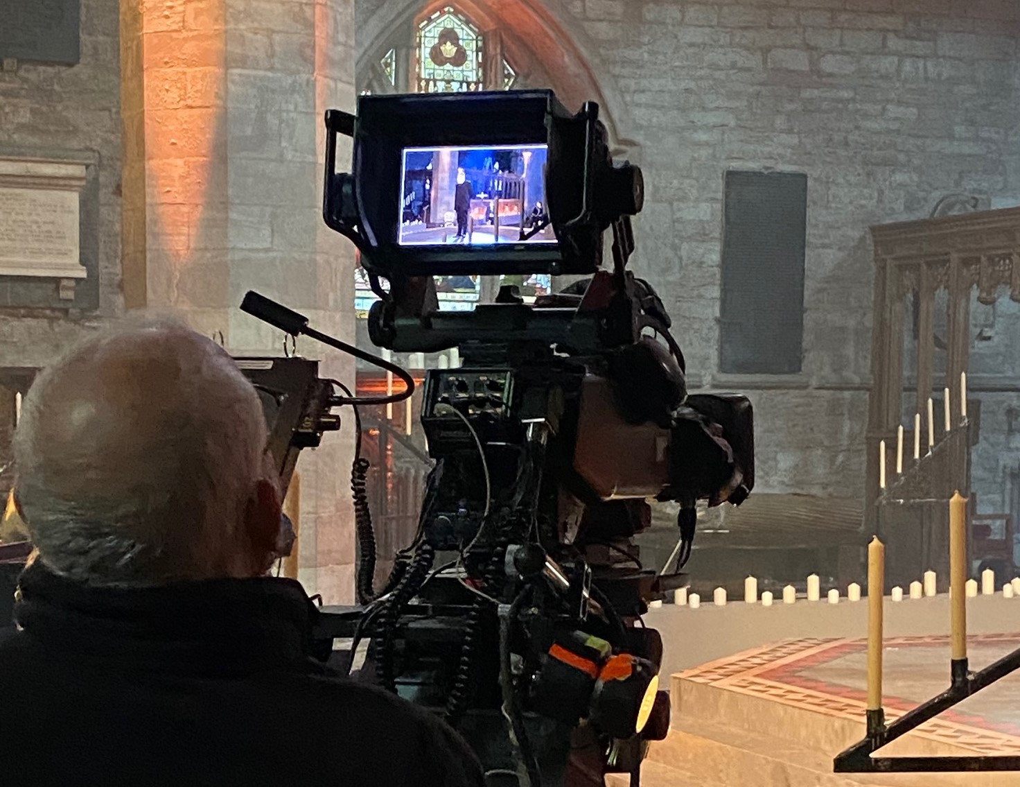 Filming the Bryn Terfel Concert in Brecon Cathedral