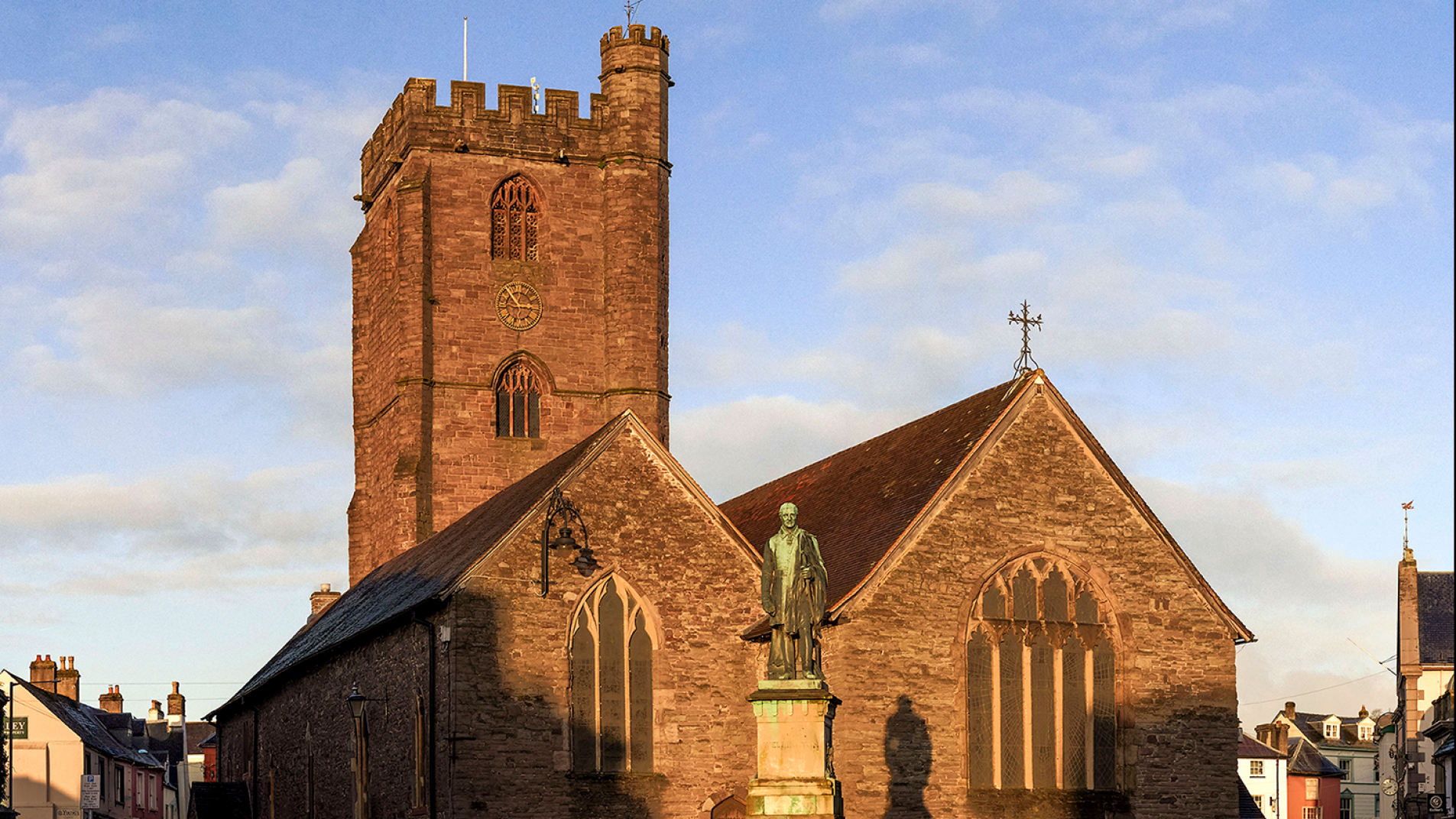 A image of church in Brecon town centre