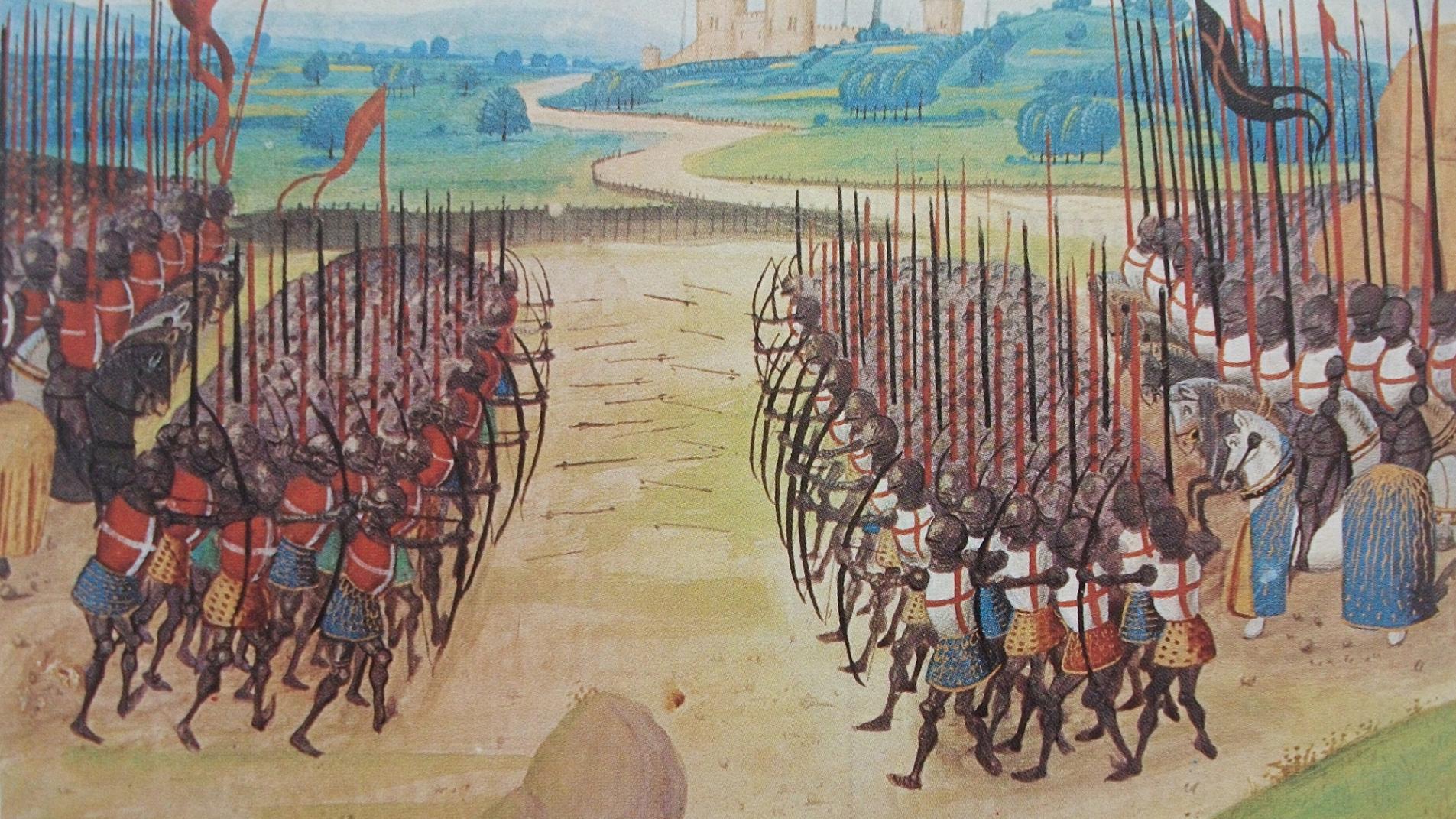 Illustrated image of the Battle of Agincourt 