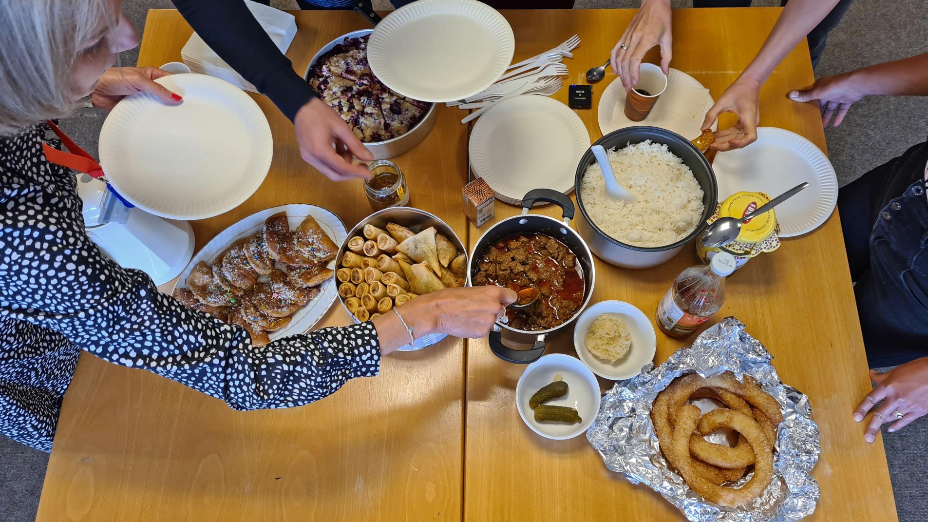 Mini food festival with ESOL students at Brecon College