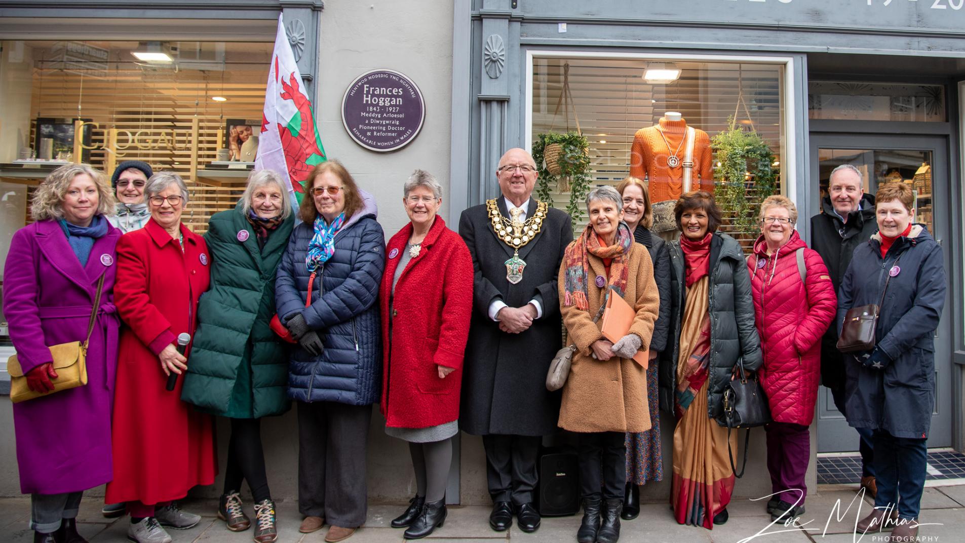 purple plaque unveiling for Dr Frances Hoggan